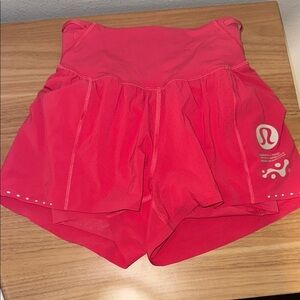 Lululemon Nulux Road to Trail Hot Pink Lined Shorts